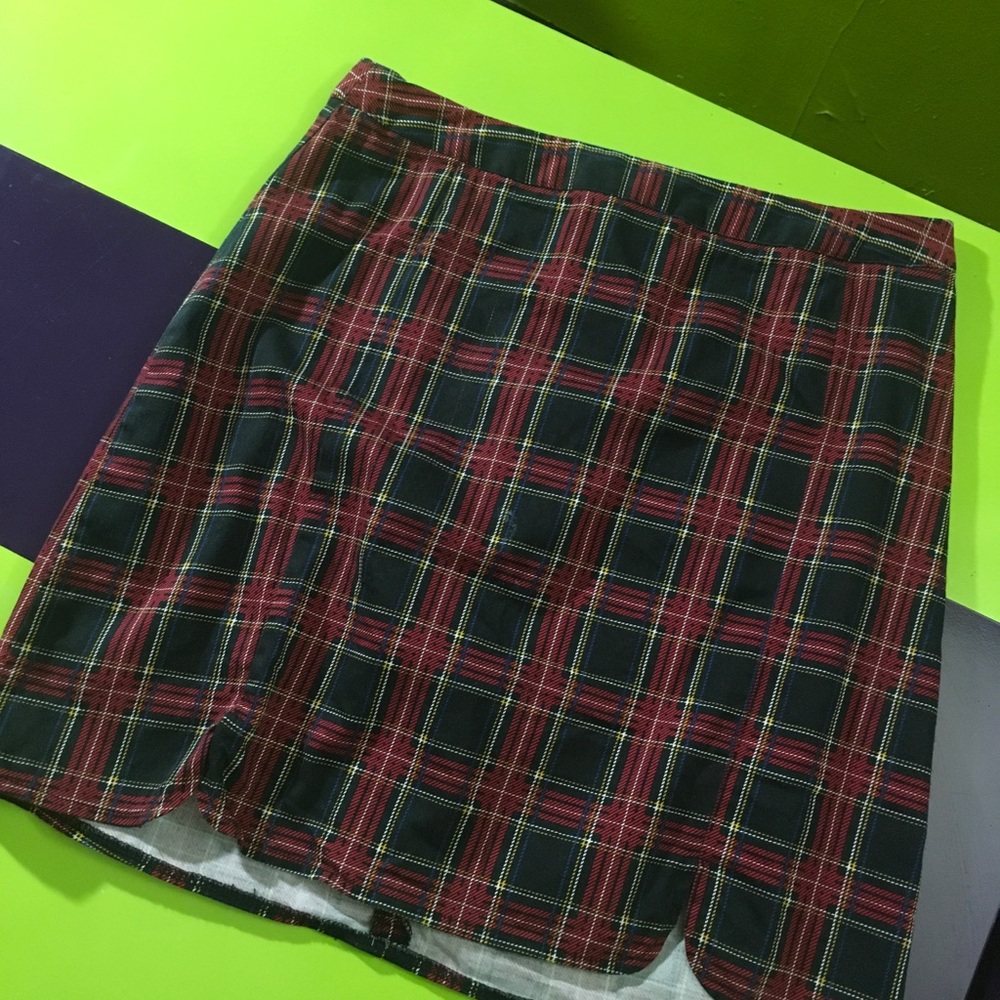 Plaid mini shirt